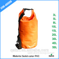 Customized light weight waterproof dry bag backpack with Solid color PVC fabric